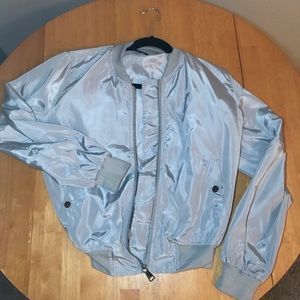 Silver Bomber Jacket